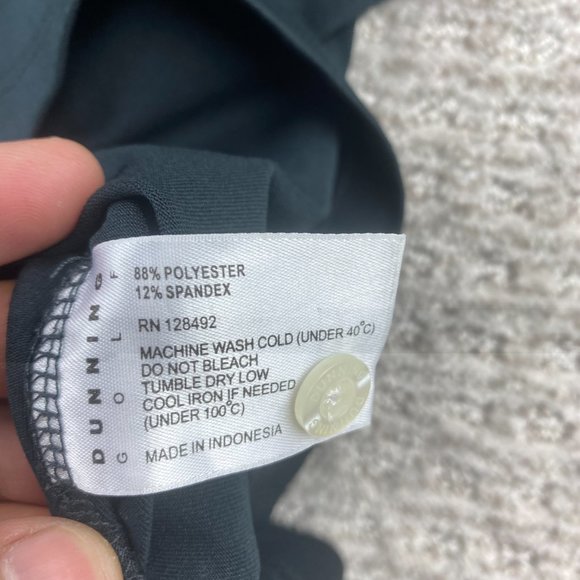 Dunning Golf Shirt Men Medium M Black Long Sleeve Polo 1/4 Button Golfing Golfer - Picture 6 of 9